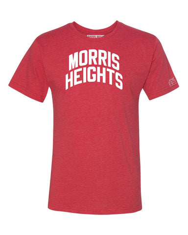 Red Morris Heights T-shirt with White Reflective Letters