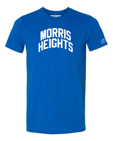 Blue Morris Heights Heights T-shirt with White Reflective Letters