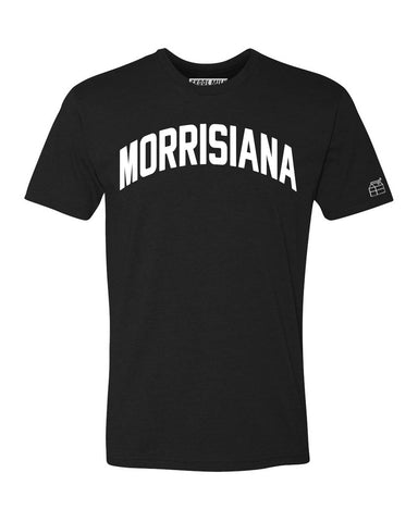 Black Morrisiana T-shirt with White Reflective Letters