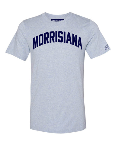 Sky Blue Morrisiana Bronx T-Shirt with Blue Letters