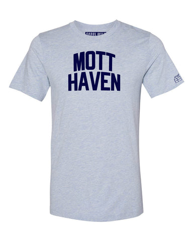 Sky Blue Mott Haven Bronx T-Shirt with Blue Letters