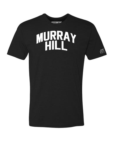 Black Murray Hill T-shirt with White Reflective Letters