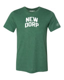 Green New Dorp T-shirt with White Reflective Letters