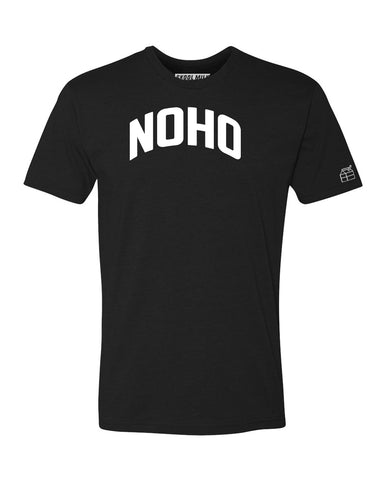 Black Noho T-shirt with White Reflective Letters