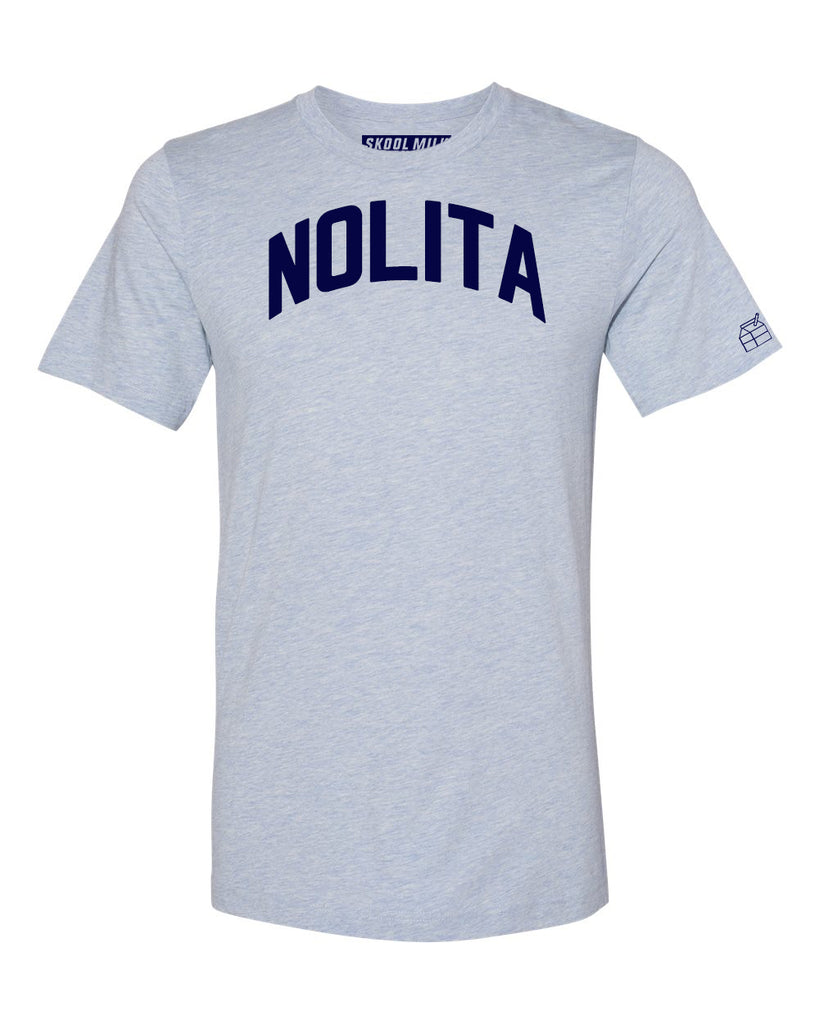Sky Blue Nolita T-shirt with Blue Letters