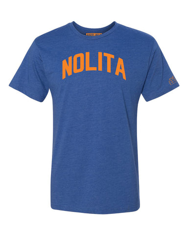 Blue Nolita T-shirt with Knicks Orange Letters