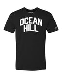 Black Ocean Hill T-shirt with White Reflective Letters