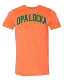 Orange Opa Locka Miami T-shirt w/ Green Reflective Letters