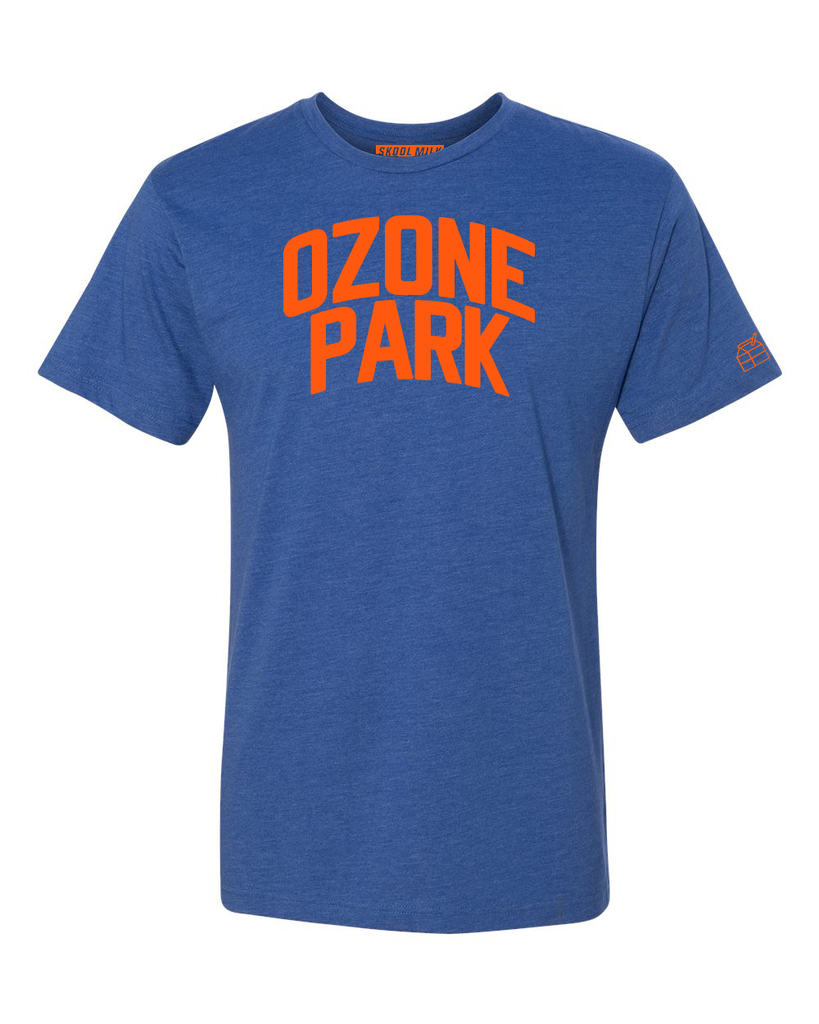 Blue Ozone Park T-shirt with Knicks Orange Letters