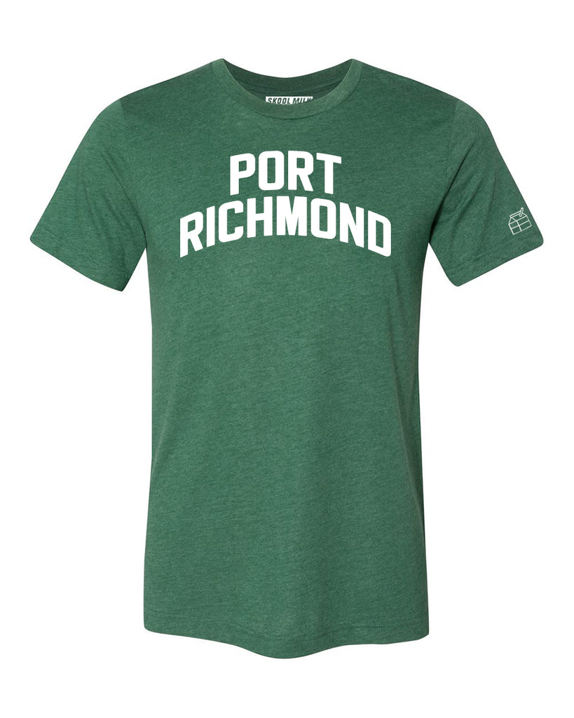Green Port Richmond T-shirt with White Reflective Letters