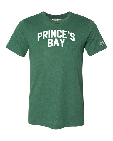 Green Prince's Bay T-shirt with White Reflective Letters