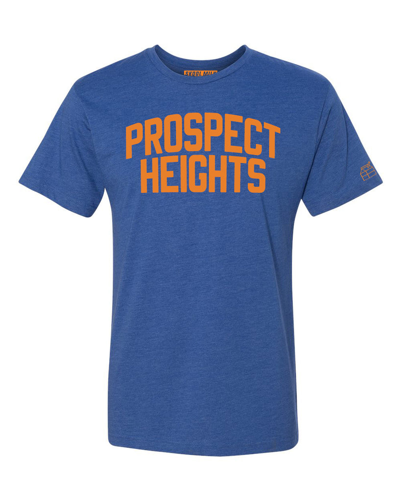 Blue Prospect Heights T-shirt with Knicks Orange Letters