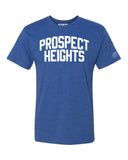 Blue Prospect Heights T-shirt with White Reflective Letters