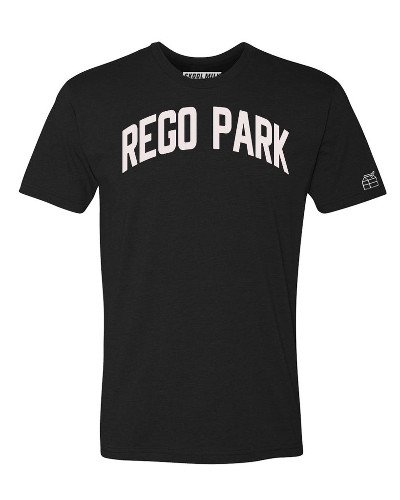 Black Rego Park T-shirt with White Reflective Letters