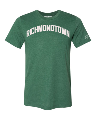 Green Richmondtown T-shirt with White Reflective Letters