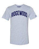 Sky Blue Ridgewood T-shirt with Blue Letters