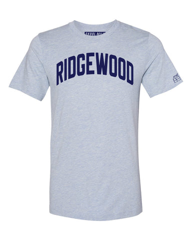 Sky Blue Ridgewood T-shirt with Blue Letters