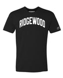 Black Ridgewood T-shirt with White Reflective Letters
