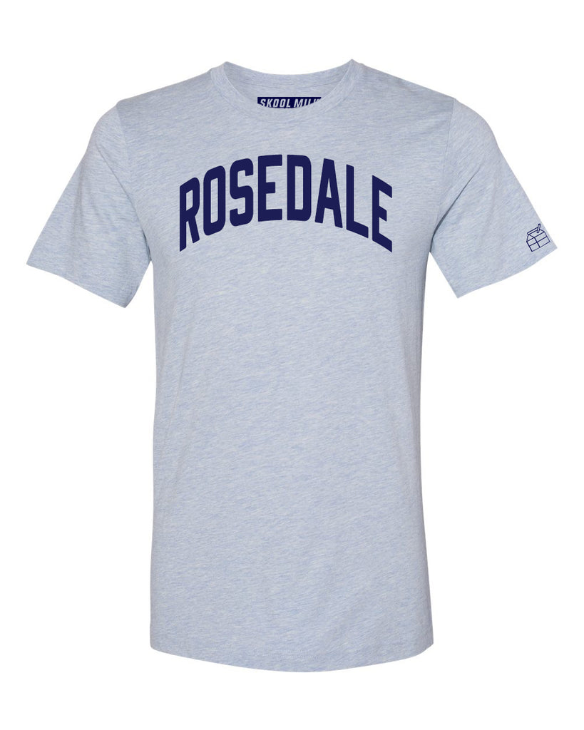 Sky Blue Rosedale T-shirt with Blue Letters