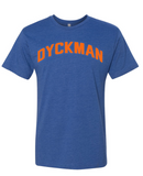 Blue Dyckman T-shirt w/ Orange Reflective Letters