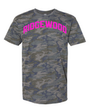 Camo Ridgewood T-shirt w/ Neon Pink Reflective Letters