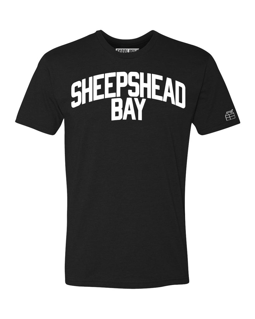 Black Sheepshead Bay T-shirt with White Reflective Letters