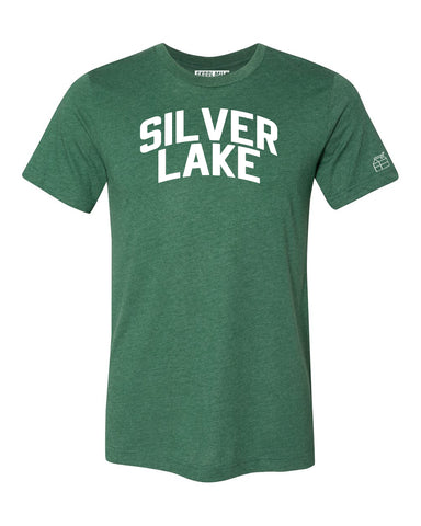Green Silver Lake T-shirt with White Reflective Letters