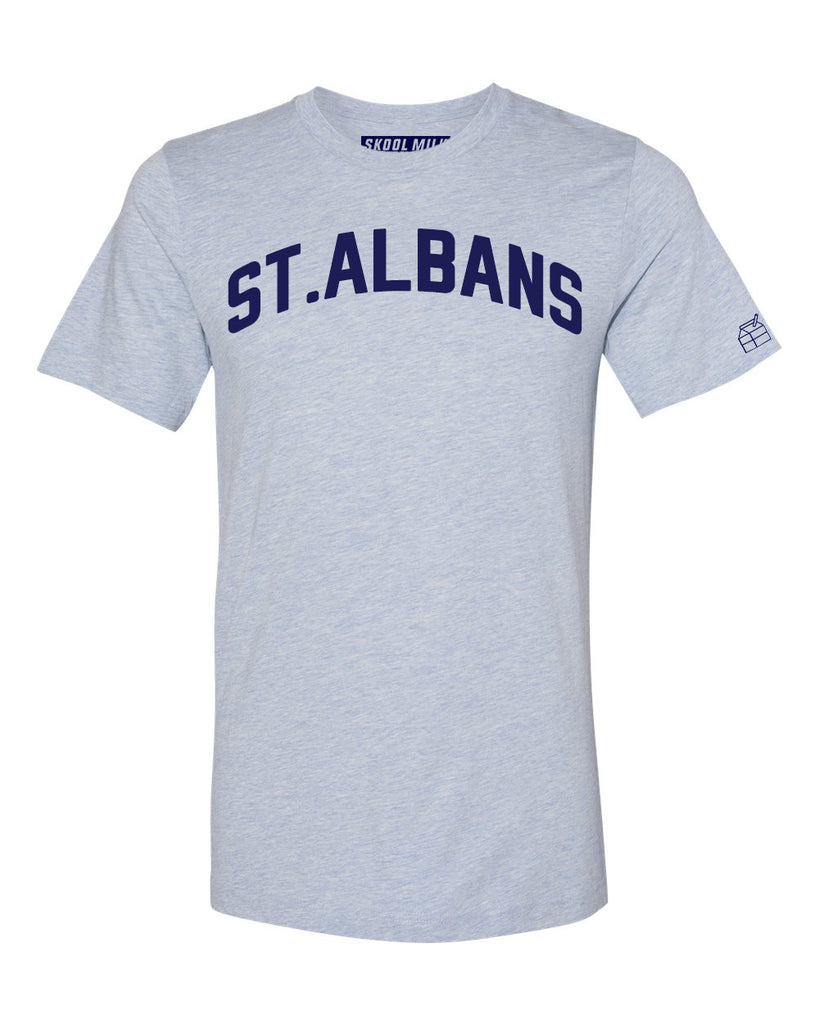 Sky Blue St.Albans T-shirt with Blue Letters