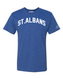 Blue St.Albans T-shirt with White Reflective Letters
