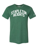 Green Stapleton Heights T-shirt with White Reflective Letters