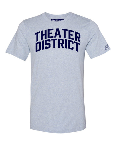 Sky Blue Theater District T-shirt with Blue Letters