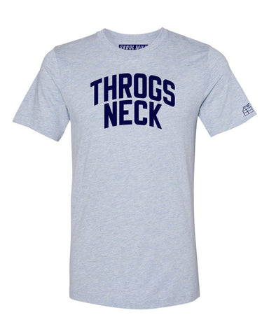 Sky Blue Throgs Neck Bronx T-Shirt with Blue Letters