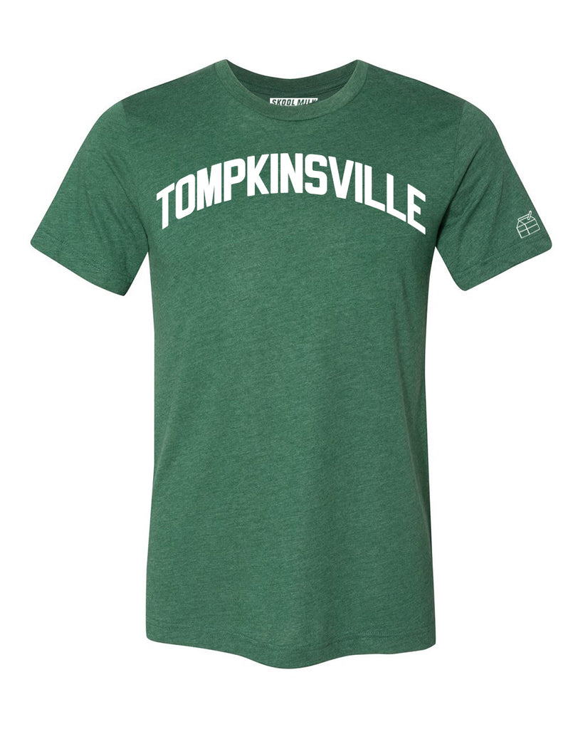 Green Tompkinsvile T-shirt with White Reflective Letters