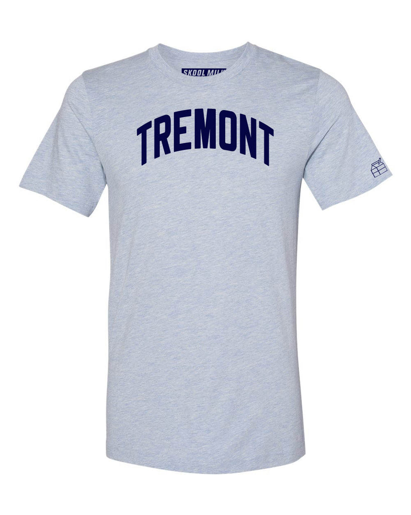Sky Blue Tremont Bronx T-Shirt with Blue Letters