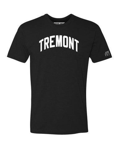 Black Tremont T-shirt with White Reflective Letters