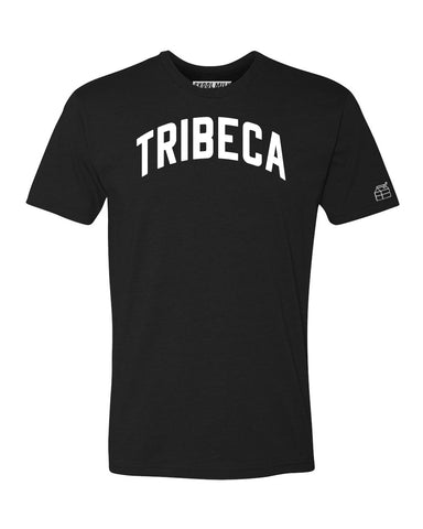 Black Tribeca T-shirt with White Reflective Letters