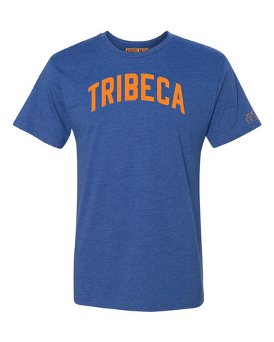 Blue Tribeca T-shirt with Knicks Orange Letters