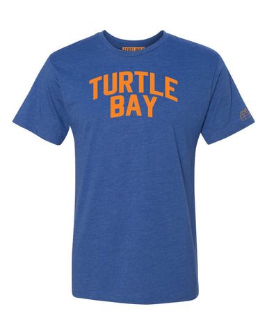 Blue Turtle Bay  T-shirt with Knicks Orange Letters