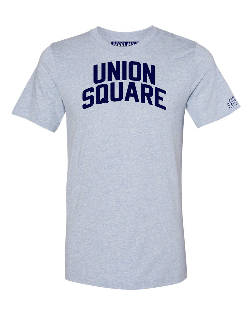 Sky Blue Union Square T-shirt with Blue Letters