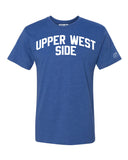 Blue Upper West Side T-shirt with White Reflective Letters