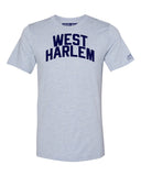 Sky Blue West Harlem T-shirt with Blue Letters