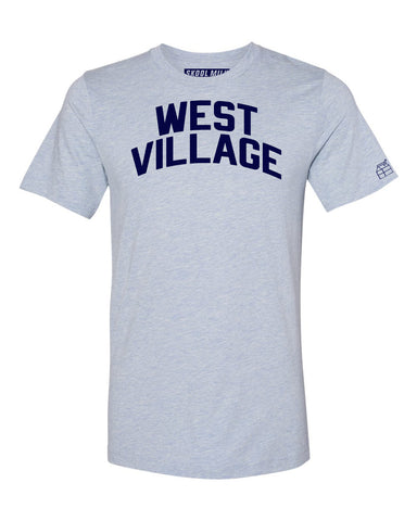 Sky Blue West Village T-shirt with Blue Letters