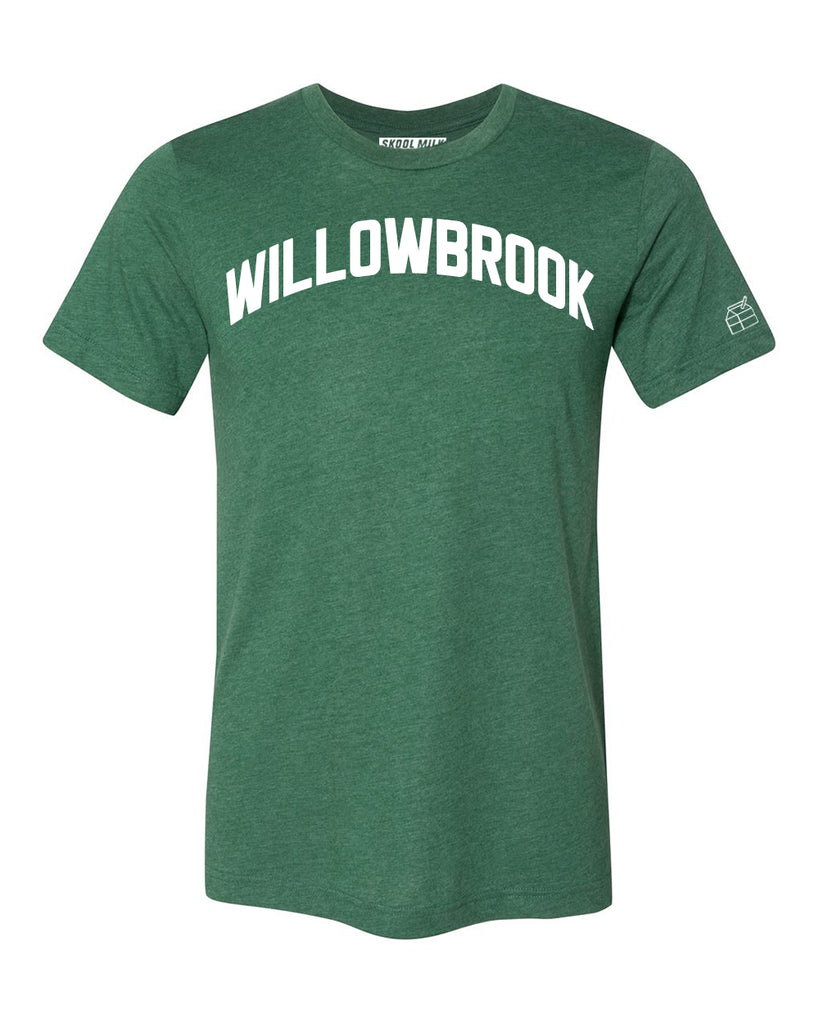 Green Willowbrook T-shirt with White Reflective Letters