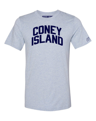 Sky Blue Coney Island T-shirt with Blue Letters
