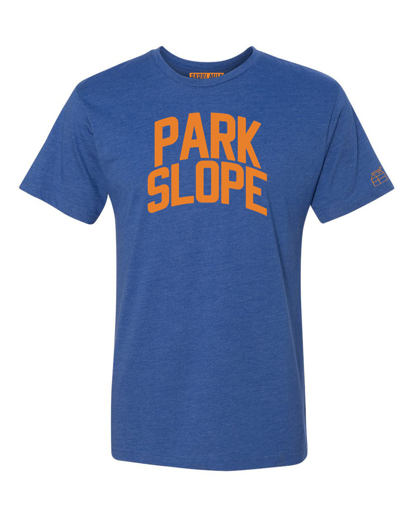 Blue Park Slope T-shirt with Knicks Orange Letters