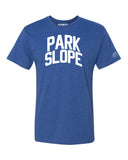 Blue Park Slope T-shirt with White Reflective Letters